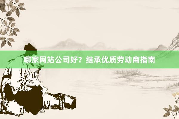 哪家网站公司好？继承优质劳动商指南